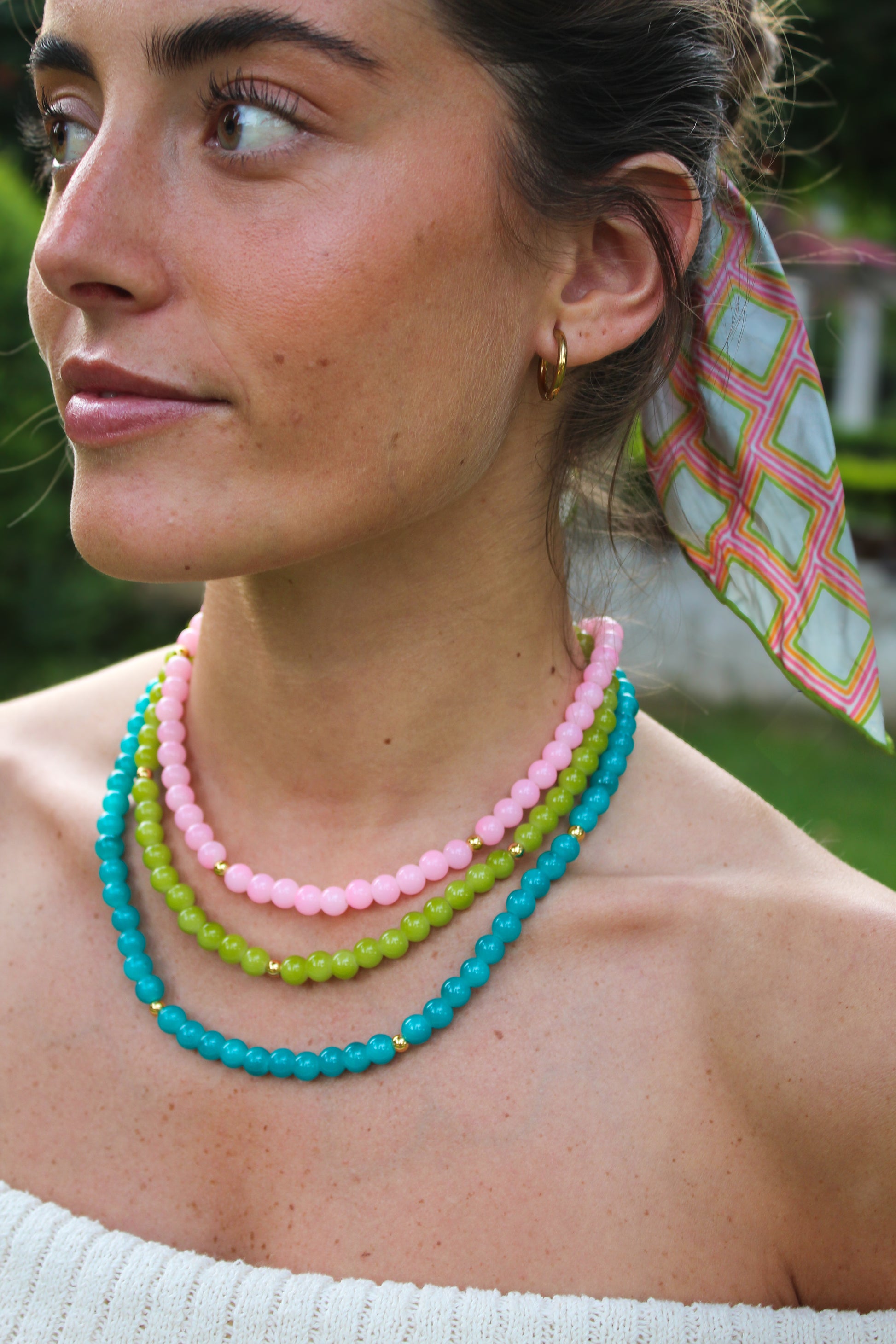 Collar Fresa Turquesa