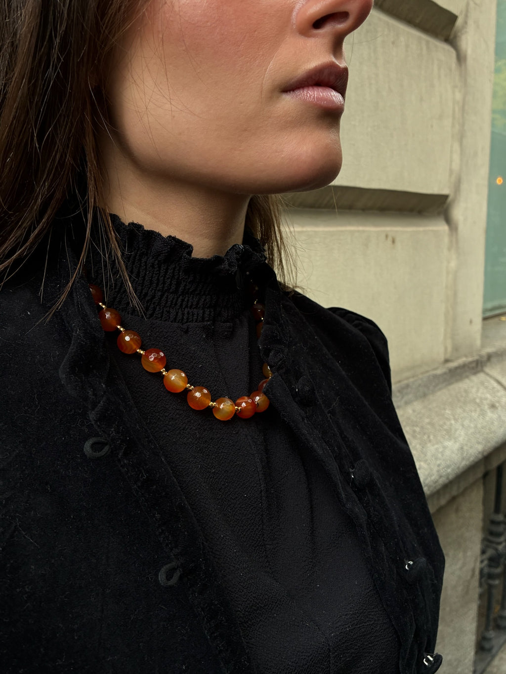 Collar mimosa naranja