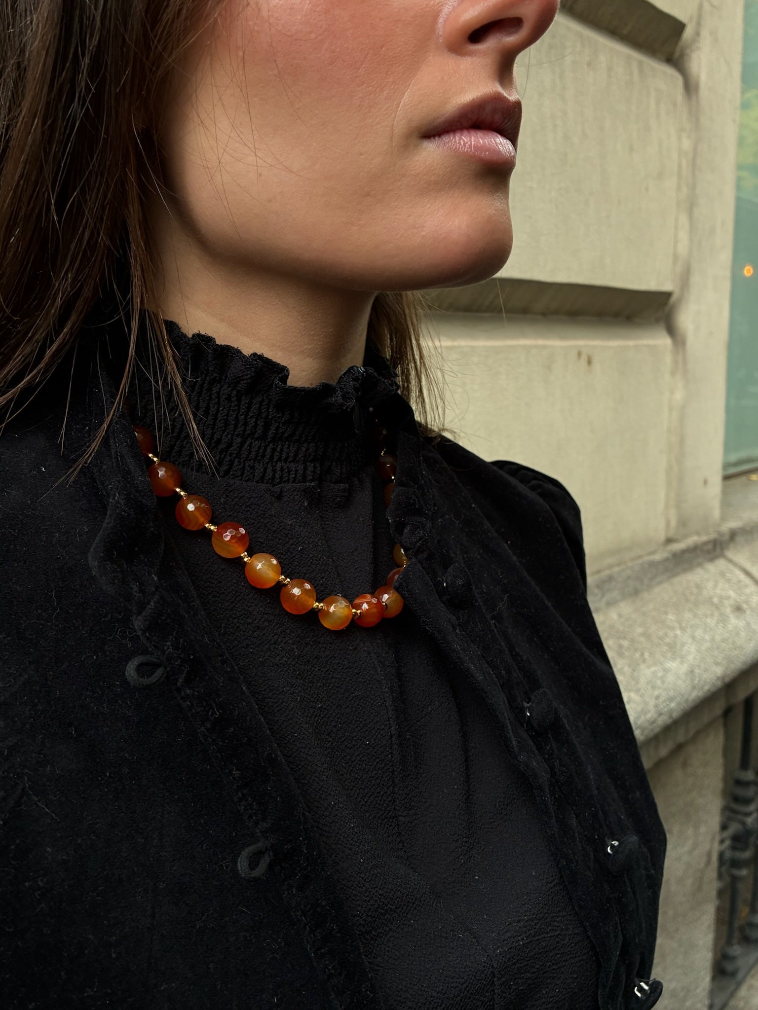 Collar mimosa naranja