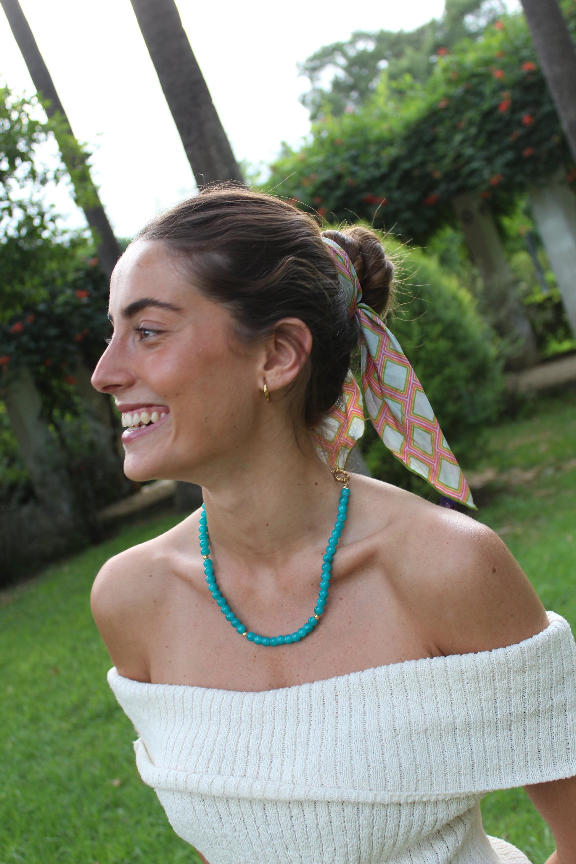 Collar Fresa Turquesa