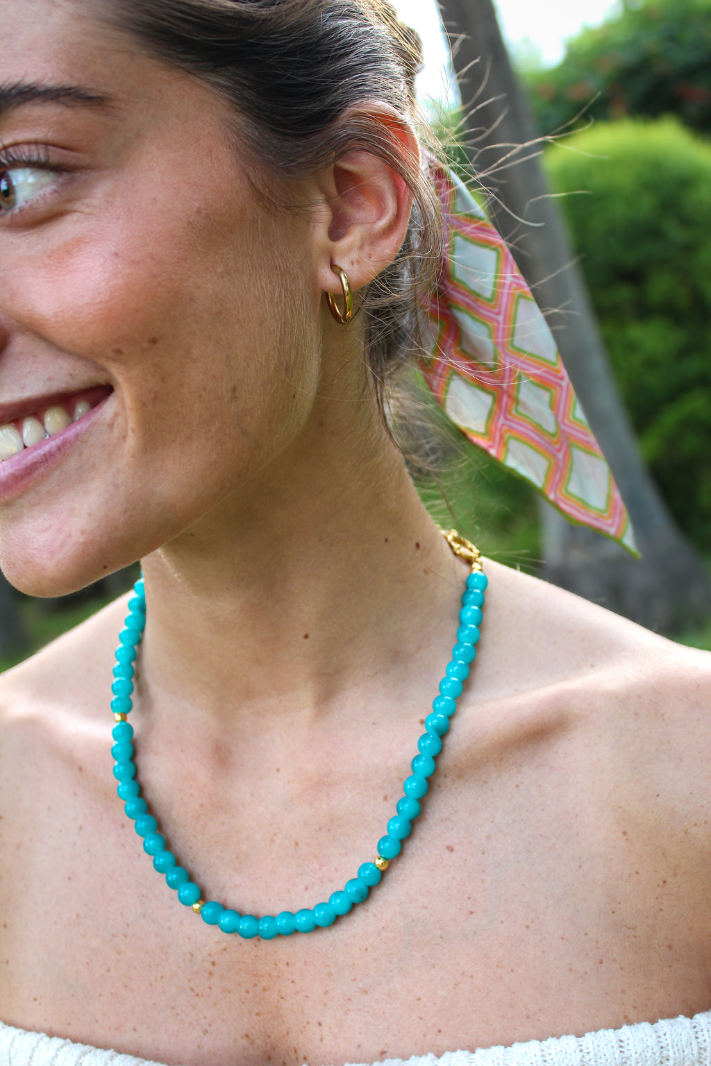 Collar Fresa Turquesa
