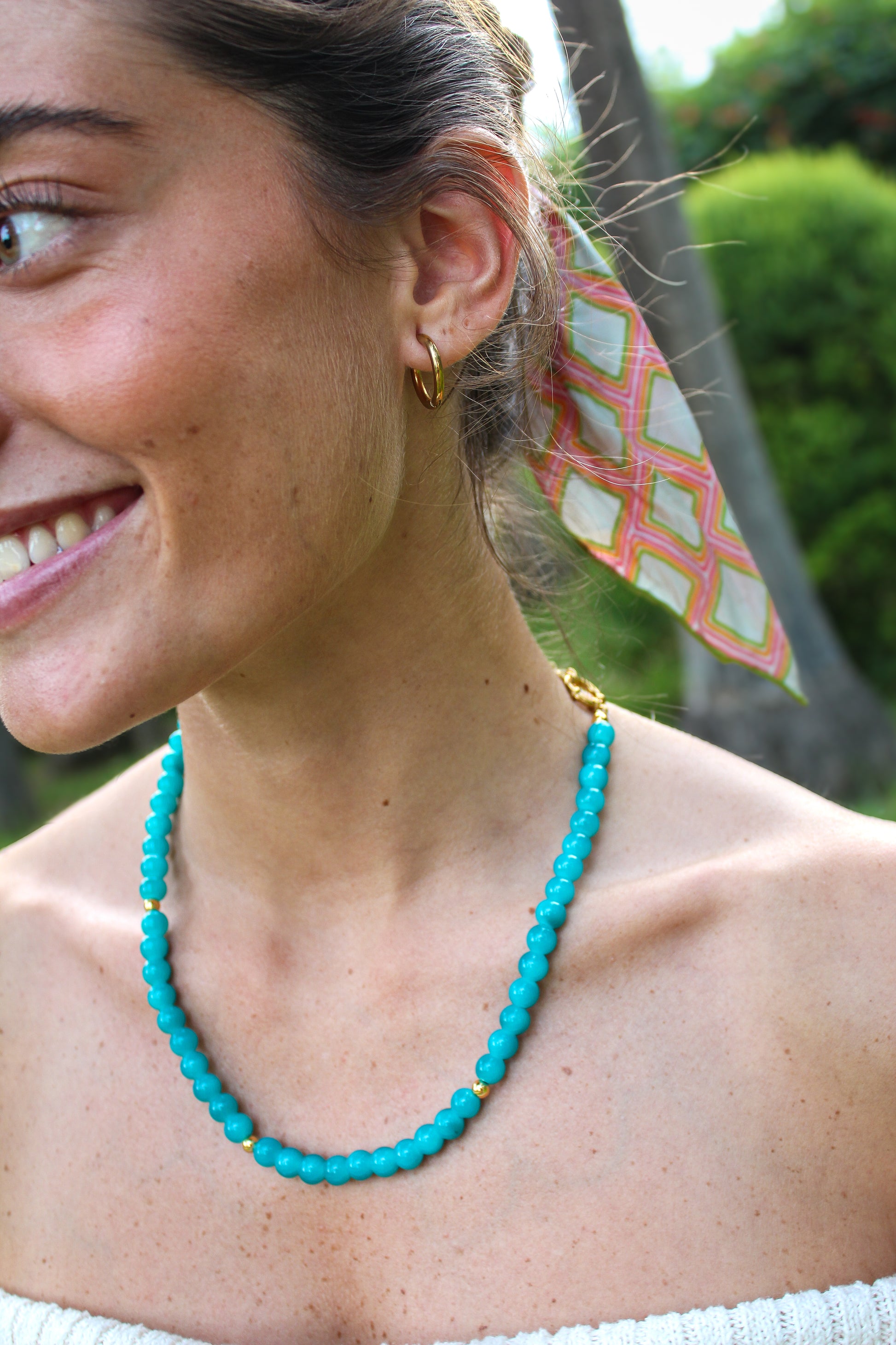 Collar Fresa Turquesa