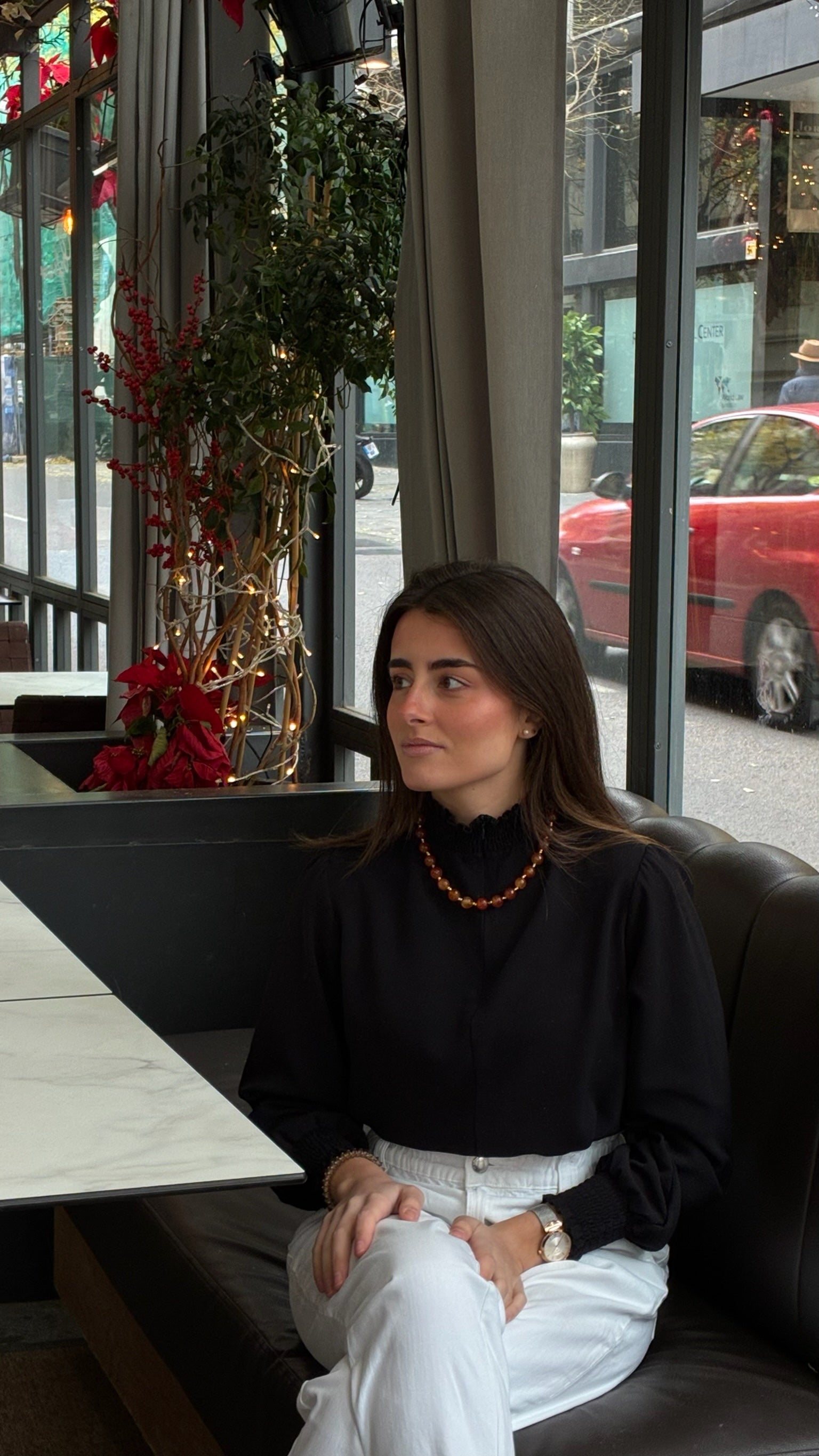 Collar mimosa naranja