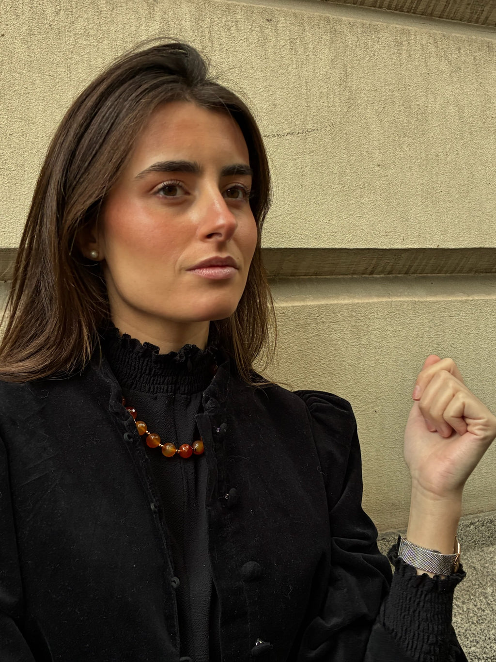 Collar mimosa naranja