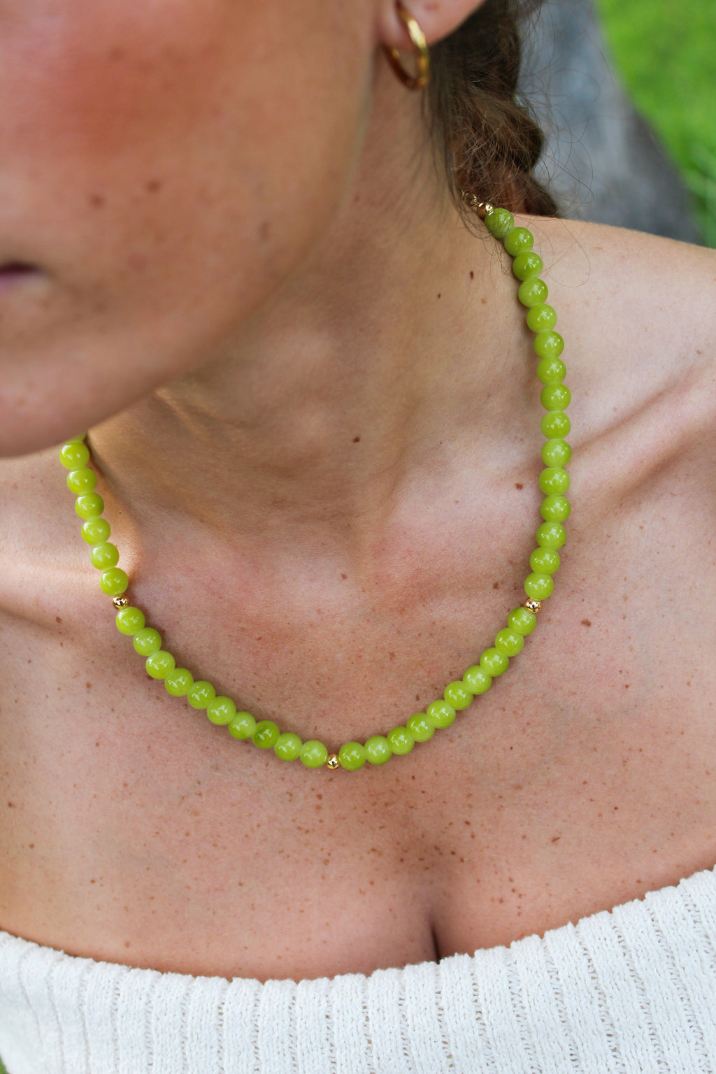 Collar Fresa Pistacho